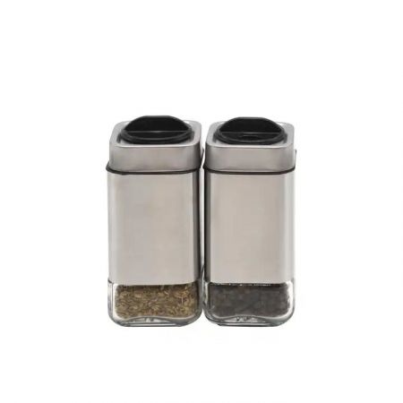 Spices Stainless Steel  Square set with stand 13 PCS