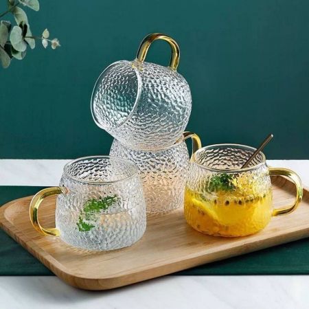 Niche Glass Mug with Colored Handle