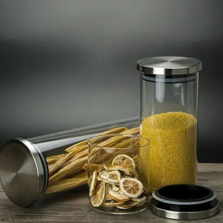 Spices Container with Stainless Steel Lid