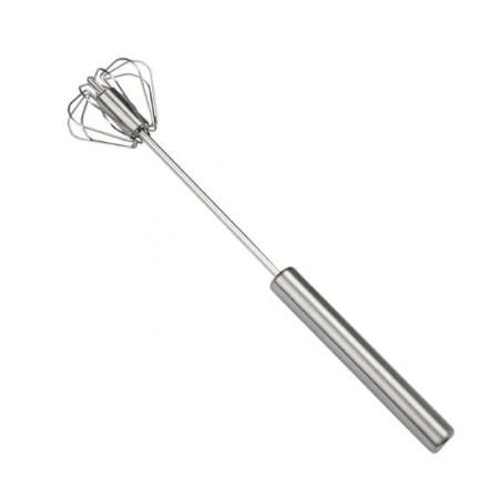 Stainless steel whisk with mechanism