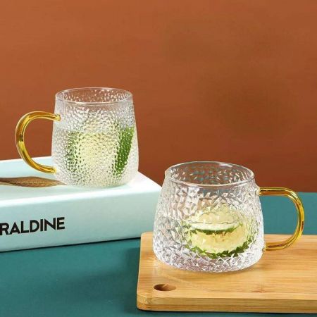 Niche Glass Mug with Colored Handle