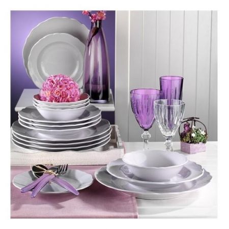 Kütahya Porcelain 24 Piece Dinner Set For 6 Persons -Lilac