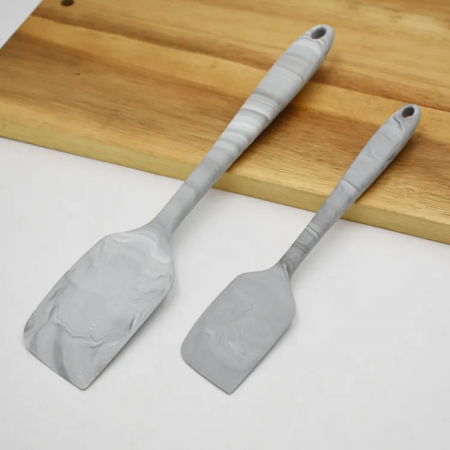 Fully Silicon round spatula  - Marble