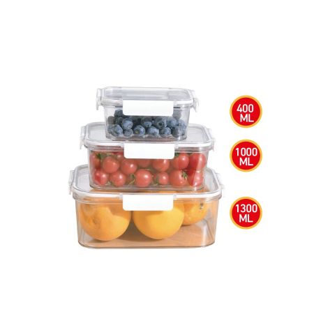 Acrylic food container set 3pcs