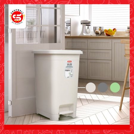 Aksa Trash Bin 40 Liter - Beige