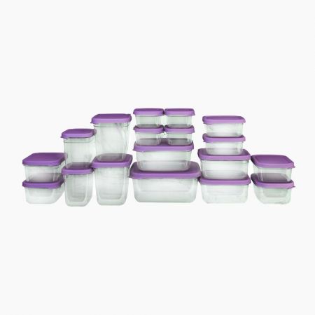 Aksa food containers 18 pcs - Purple