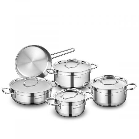 Korkmaz Stainless Steel Alfa Set ,9Pieces