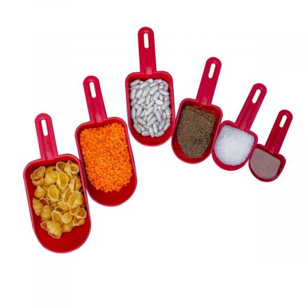 Aksa Measuring Spoons set Red